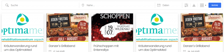 Eventkalender aktiviert